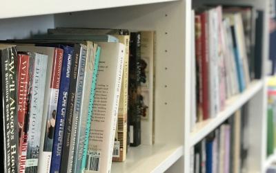 Bookcase filled with books.